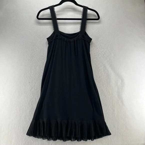 Juicy Couture Dress Size P Flapper Bow Pleated Hem Sleeveless Modal Black - Picture 2 of 10